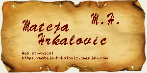 Mateja Hrkalović vizit kartica